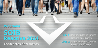 L’Ajuntament de Sant Josep llença nou ofertes de feina amb una durada de 9 mesos a través del programa SOIB Reactiva